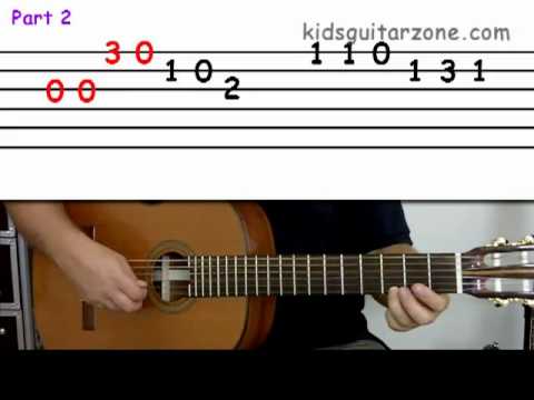 Guitar lesson 4A : Beginner — ‘Happy Birthday’ on three strings