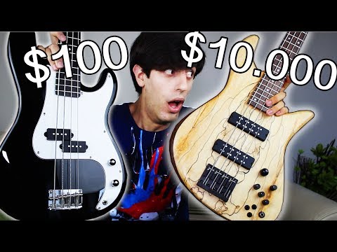 $100 Bass Guitar Vs.  $10,000 Bass Guitar