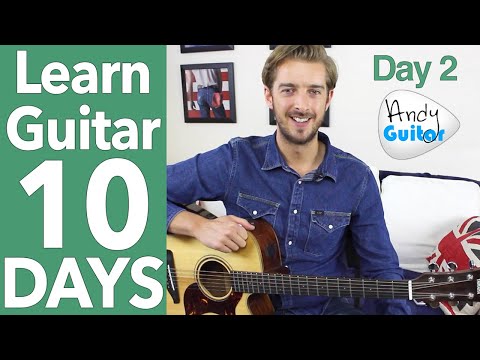 Guitar Lesson 2 – EASY 2 CHORD SONG & LEAD GUITAR [10 Day Guitar Starter Course]
