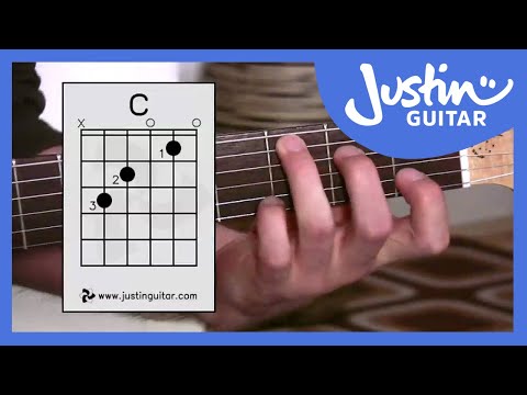 C Chord – Guitar For Beginners – Stage 3 Guitar Lesson – JustinGuitar [BC-132]