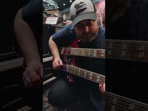 Playing THE FORBIDDEN RIFF in Guitar Center… #shorts