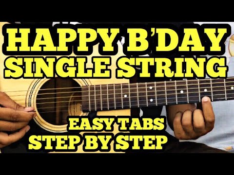 Happy Birthday Guitar Tutorial | Easy Guitar Lessons For Beginners – Single String Song Tabs Lesson