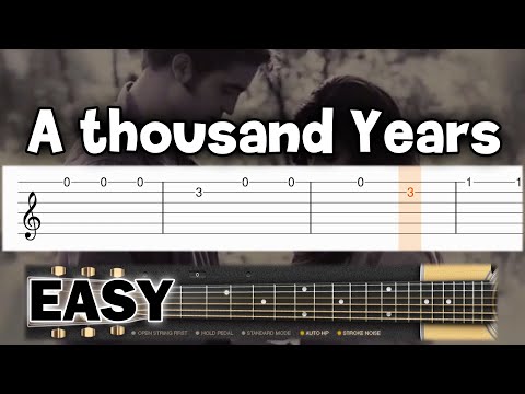 Christina Perri – A Thousand Years – EASY Guitar tutorial (TAB)